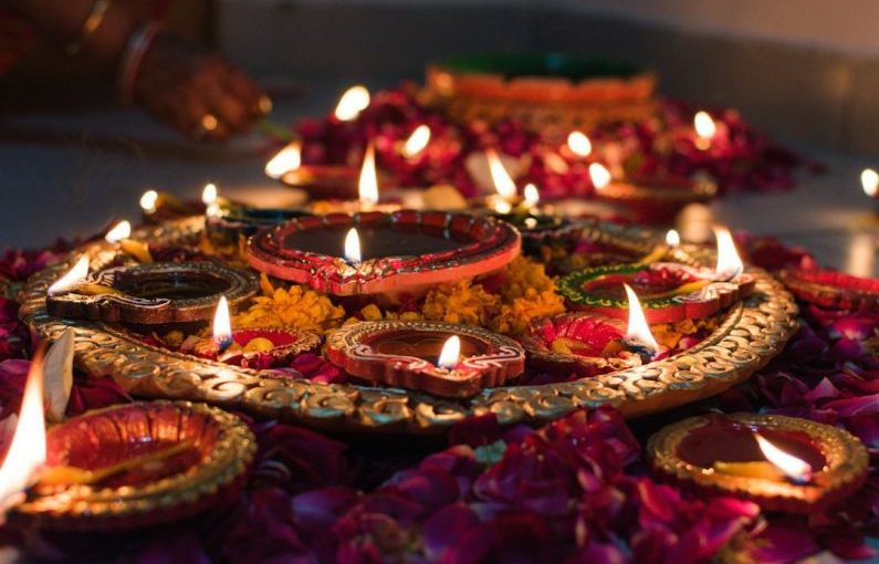 Diwali Festival - lit candles