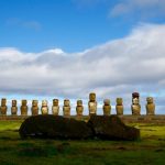Moai Statues - gray rock formation under white clouds and blue sky during daytime